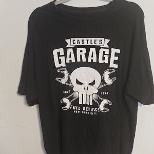 Marvel Black Castle's  Garage Men 2XL Tee Normcore Gothic Boho Cottagecore Y2K
